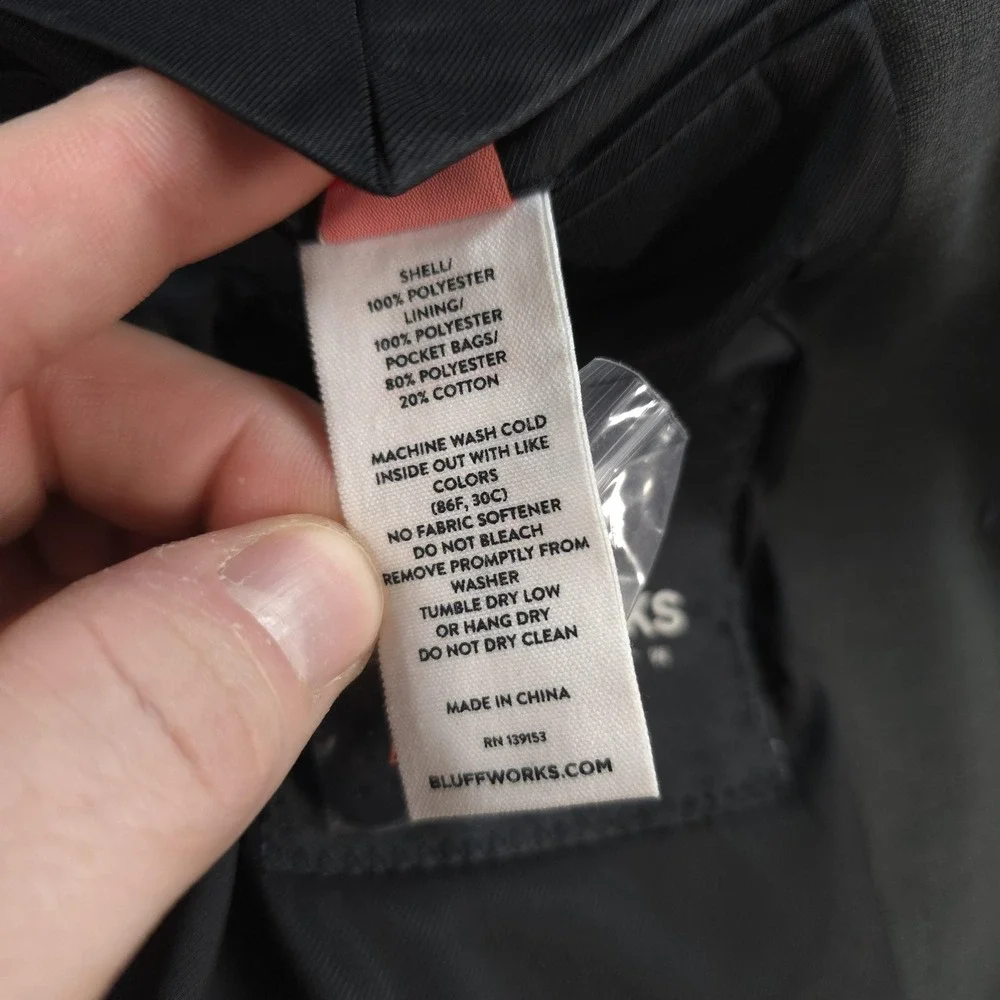 Bluffworks Blazer Mens 46 Gray Presidio Classic Fit Travel Sport Coat Jacket